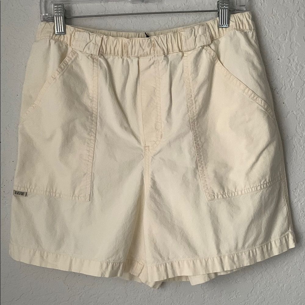 Blassport Pale Yellow Elastic Waist Cotton Casual Shorts Women’s Size 10